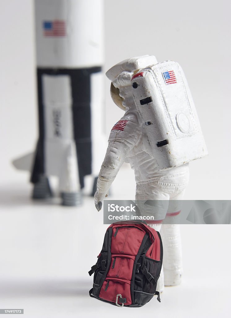 Astronauta con borsa rossa - Foto stock royalty-free di Astronauta