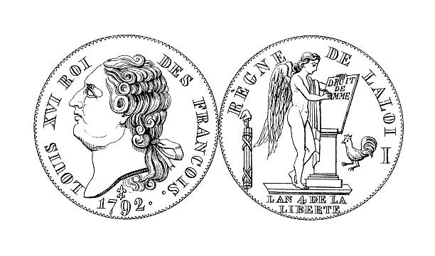 18 世紀のフランスのルイ 16 世のコイン/歴史豊かなイラスト - french coin illustrations点のイラスト素材／クリップアート素材／マンガ素材／アイコン素材