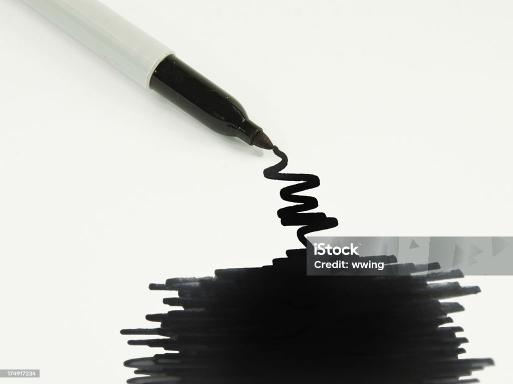 Nero e prendere la penna per la marcatura - Foto stock royalty-free di Arte, Cultura e Spettacolo