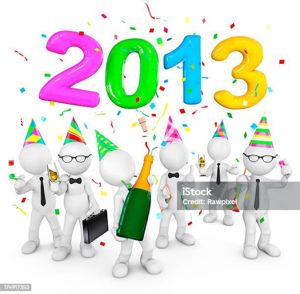 Foto de Escritório Festa De Ano Novo e mais fotos de stock de 2013 - 2013, Ano novo, Branco