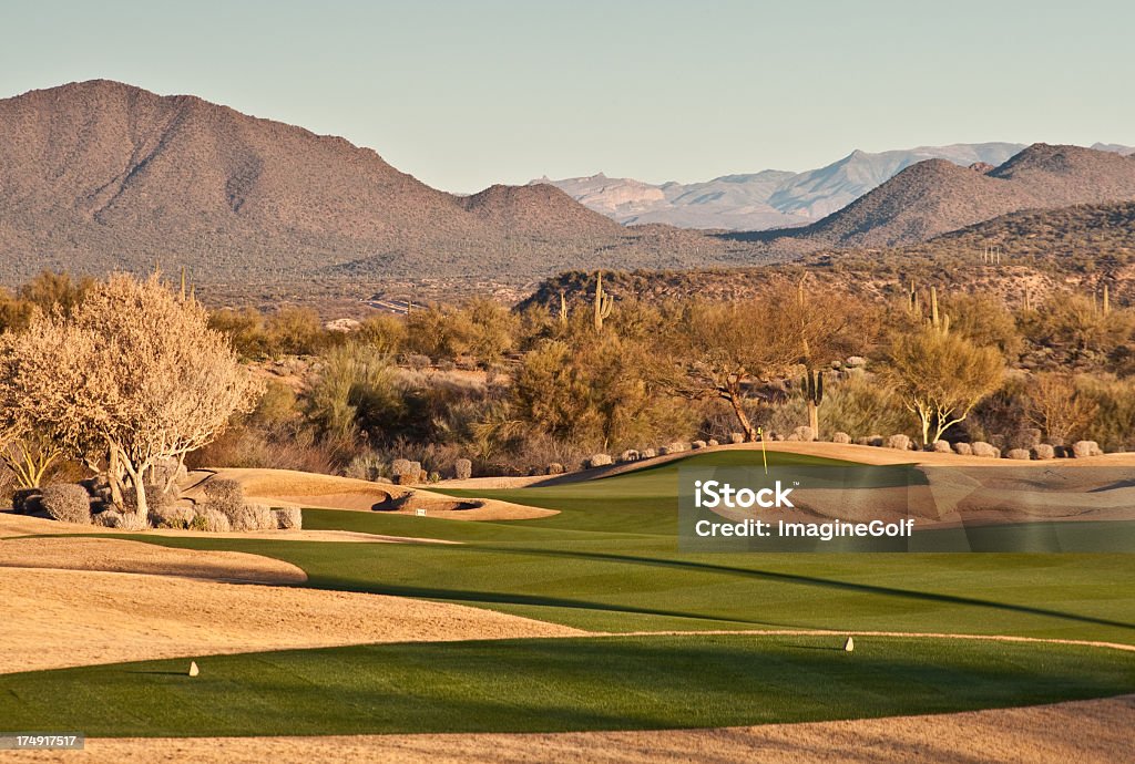 Schöne Desert Golfplatz - Lizenzfrei Golfplatz Stock-Foto