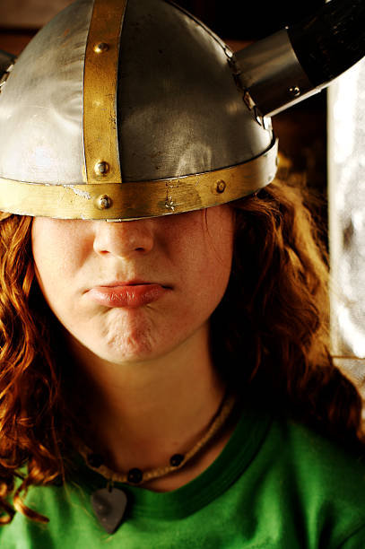 istock Little Girl, Big Helmet 174917560