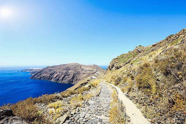 istock Fira Oia Walking Path along Caldera, Santorini, Greece 174918346