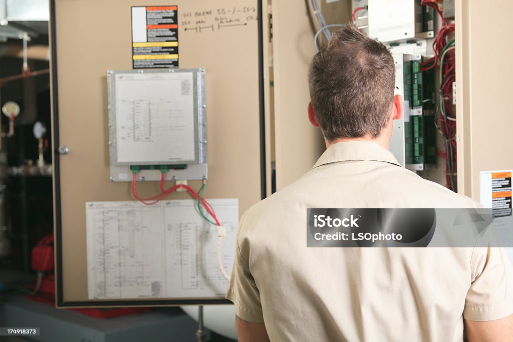 Repairman - Back View Adult Stock Photo