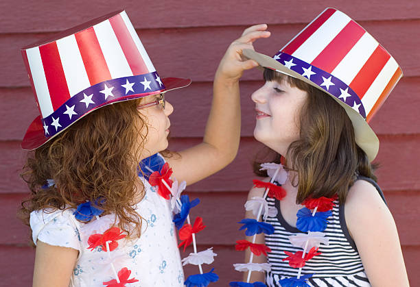 istock being patriotic little girls 174918813