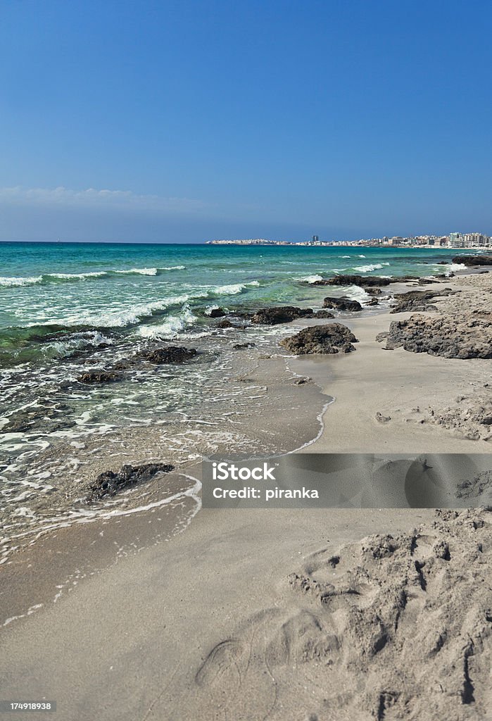 Costa perto de Gallipoli, Puglia, Itália - Foto de stock de Areia royalty-free