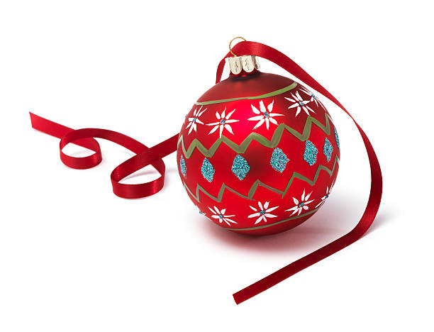 istock A red Christmas bauble with red ribbon 174919360