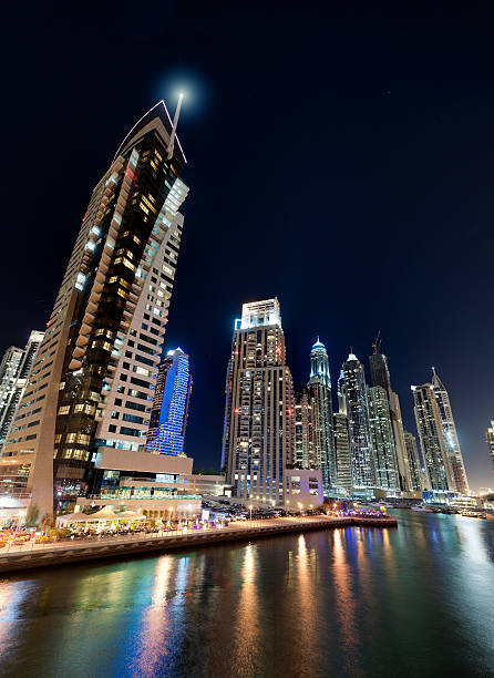istock Dubai Marina skyline at night 174919786