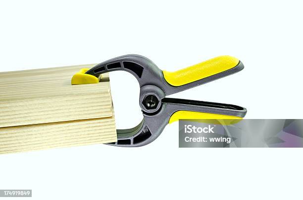 Shop Clamp And Wood Stock Photo - Download Image Now - Carpentry, Clamp, Close-up