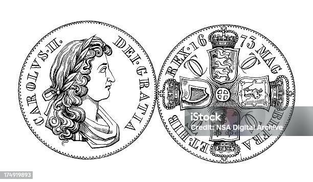 17 Èmesiècle Couronne Britannique Pièce De Monnaie Et Illustrations Historiques Vecteurs libres de droits et plus d'images vectorielles de Pièce de monnaie britannique