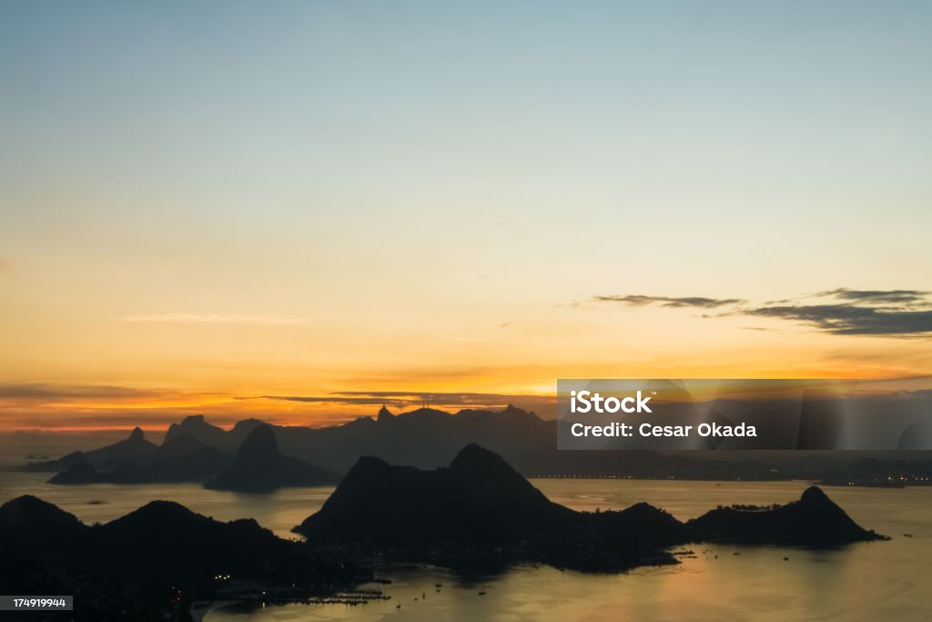 Landschaft von Rio de Janeiro - Lizenzfrei Ansicht aus erhöhter Perspektive Stock-Foto