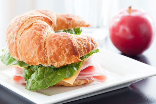 Ham and Cheese Croissant Sandwich.