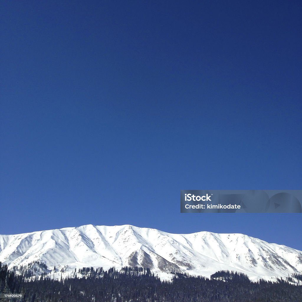 Affarwat view :: Gulmarg, Jammu & Kashmir, India Snowy mountains with blue sky. Gulmarg Stock Photo