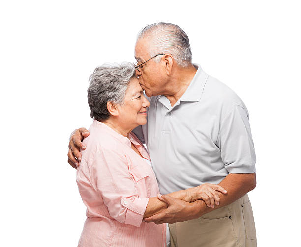 istock Senior husband kissing his wife 174920616