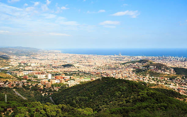 Paisaje de la ciudad de Barcelona. - foto de stock