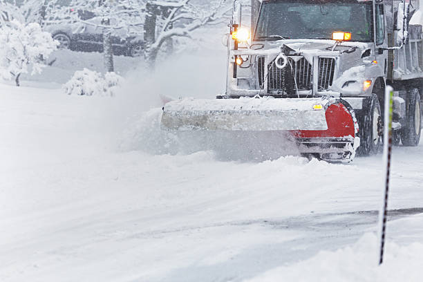 istock Speeding Snowplow Clearing Blizzard Snow 174921533