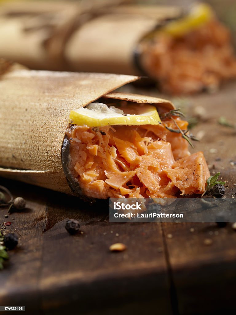 Cedar eingewickelt Lachs - Lizenzfrei Beilage Stock-Foto