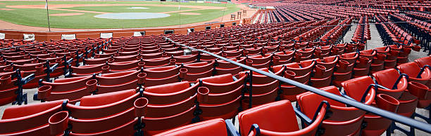 stadio di baseball - bleachers stadium empty seat foto e immagini stock