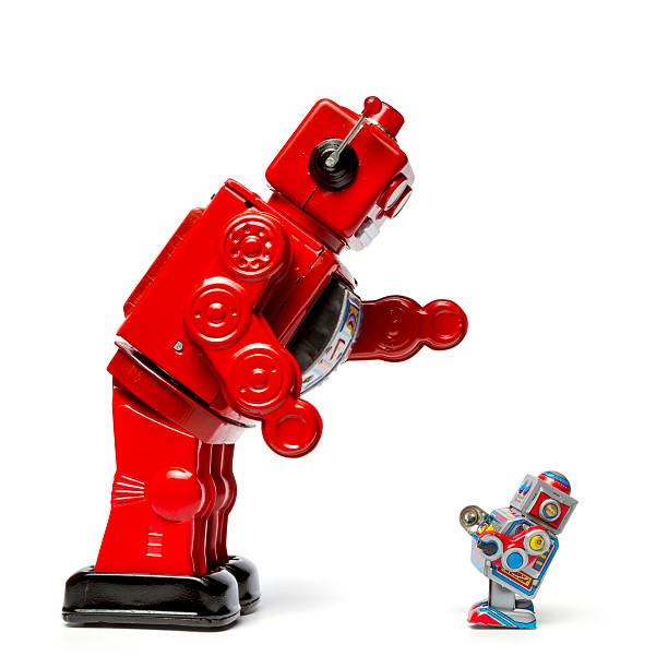 Big vs. Small - Retro Tin Toy Robot