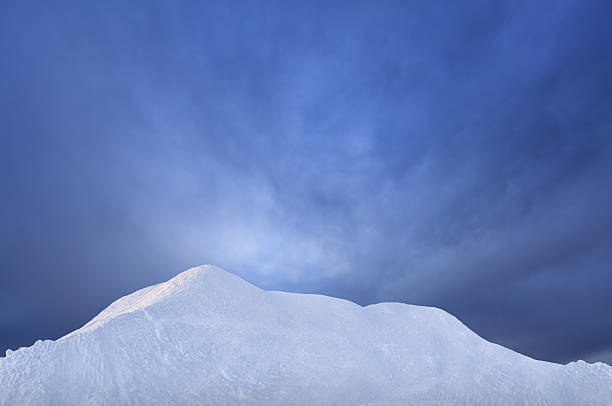 Snowy hill on a winter day.