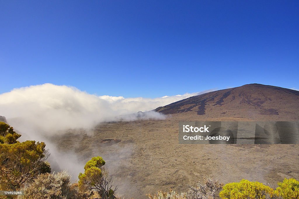 Piton de la Fournaise Вулкан вулкана облако Банк - Стоковые фото Fumarole роялти-фри