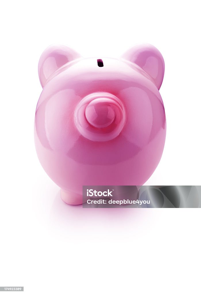 핑크 돼지 저금통 흰색 - 로열티 프리 0명 스톡 사진