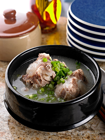 Soup made of Oxtail with Green Onion.