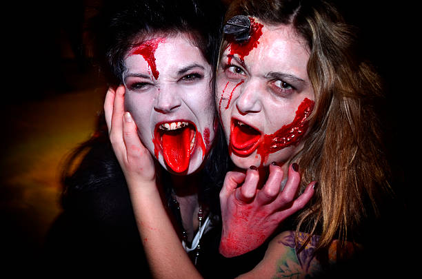 zombie garota - desire make up women human face - fotografias e filmes do acervo