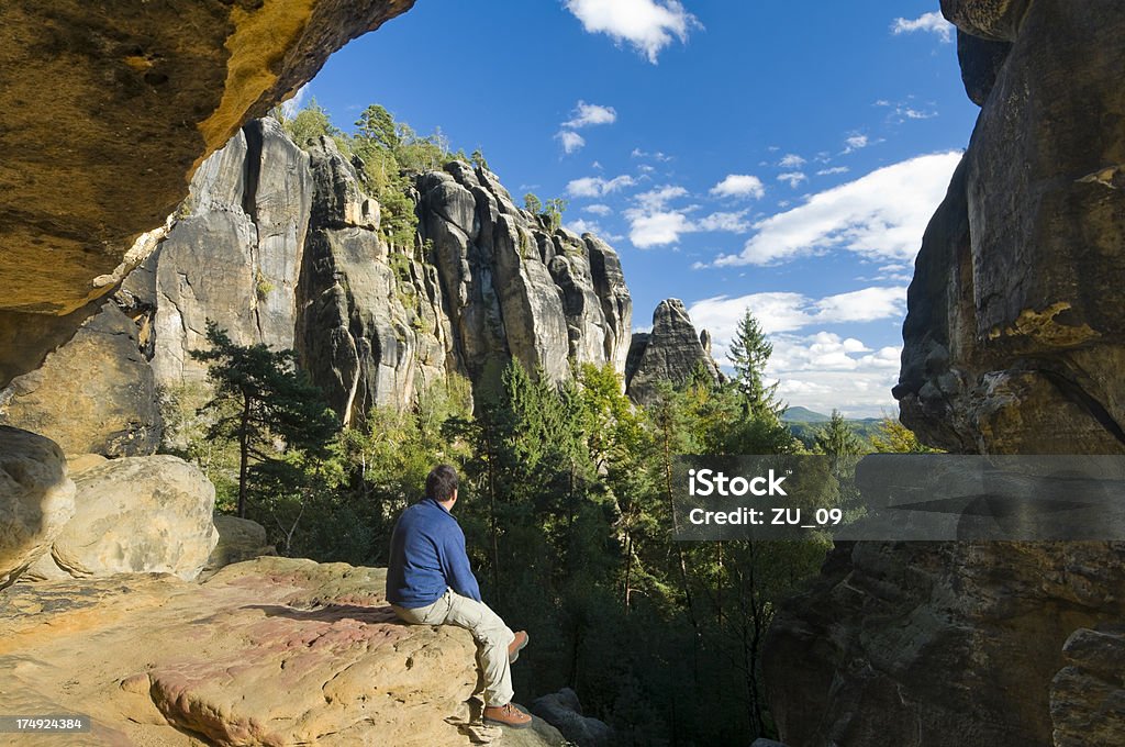 Sandstein Felsen in die Sächsische Schweiz - Lizenzfrei Sächsische Schweiz Stock-Foto