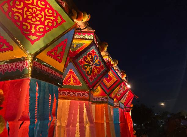 istock Colorful paper lanterns for Diwali 1749245443