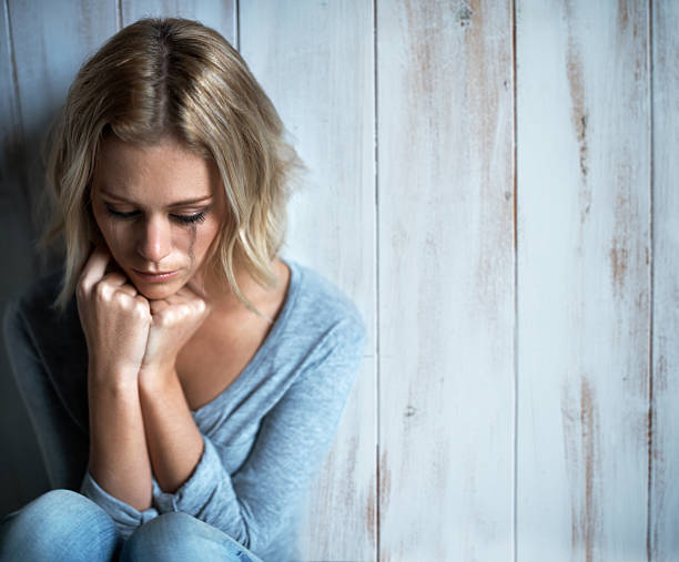 istock Lost in her own sad world 174924583