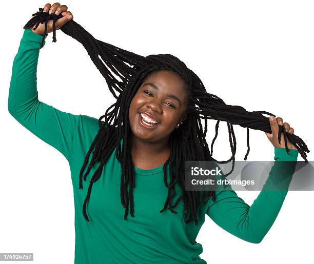 Ragazza Felice Con I Dreadlocks - Fotografie stock e altre immagini di Treccine - Treccine, Afro-americano, Popolo di discendenza africana