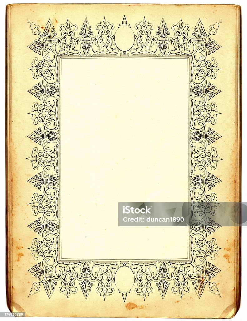 frame de papel antigo - Royalty-free Acabado Ilustração de stock