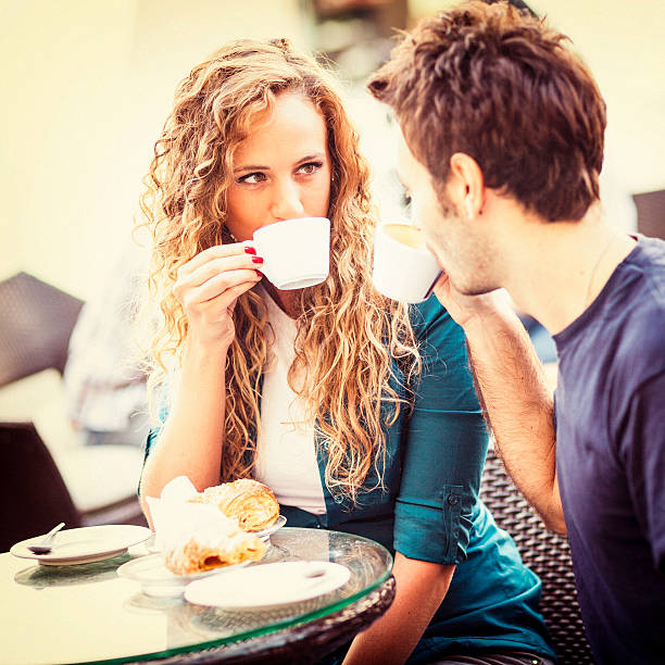 istock Young Couple Having a Traditional Italian Breakfast 174925010