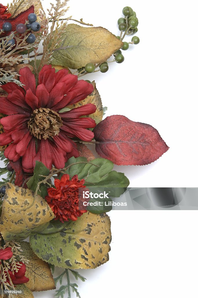 Coroa de flores série (Isolada a branco com copyspace - Royalty-free Artificial Foto de stock