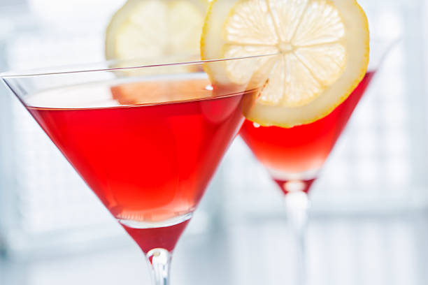 istock Red Cosmopolitan Cocktail Served in a Glass 174925386