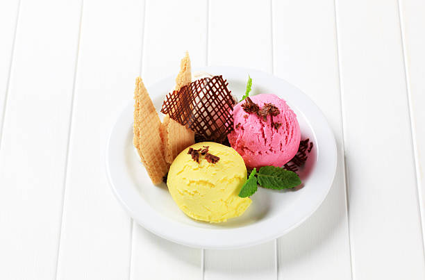 Scoops of mix ice cream
