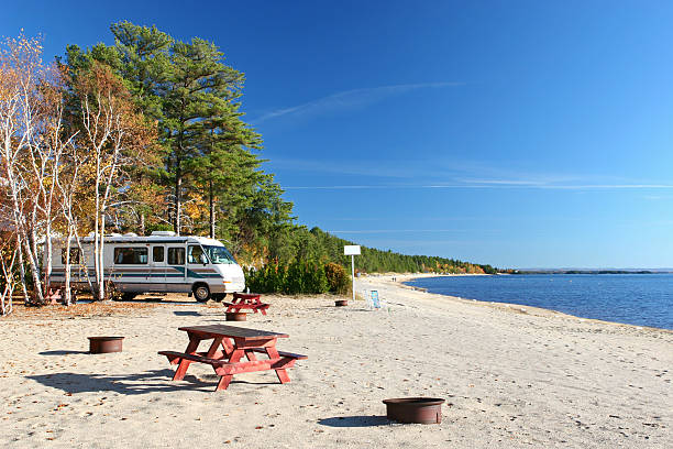 Beachside Summer RV Vacations  quebec photos stock pictures, royalty-free photos & images