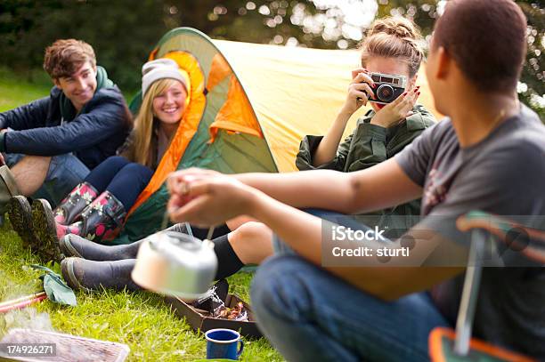 Camping Teens Stock Photo - Download Image Now - Camping, UK, 16-17 Years