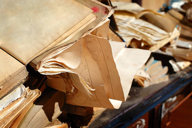 istock Pile of torn books 174926274