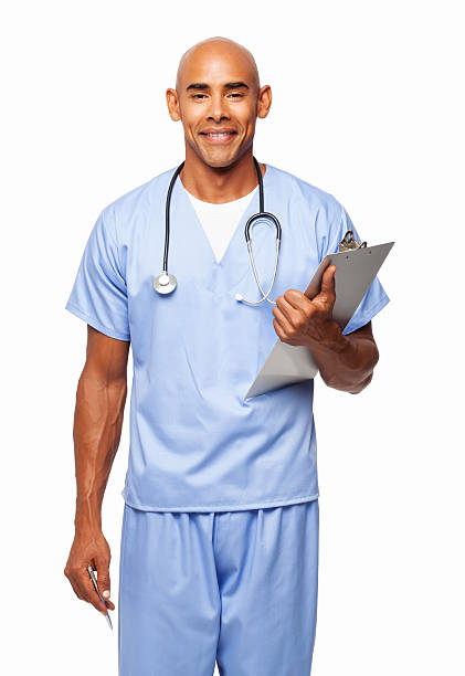 istock Male Surgeon Holding Clipboard - Isolated 174926344
