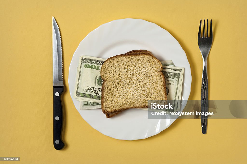 Denaro sendwich - Foto stock royalty-free di Brillante