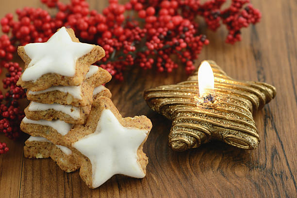 istock Christmas sweets like cinnamon pastry and candle 174926838