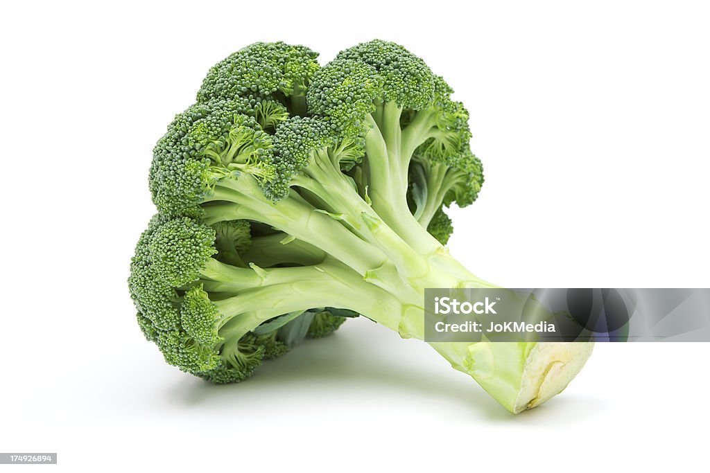 Green Broccoli Healthy vegetable isolated on a white background. Broccoli Stock Photo
