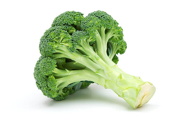 Green Broccoli Healthy vegetable isolated on a white background. broccoli stock pictures, royalty-free photos & images
