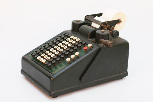 an old typewriter that looks worn out. This picture was taken from Central Java, Indonesia