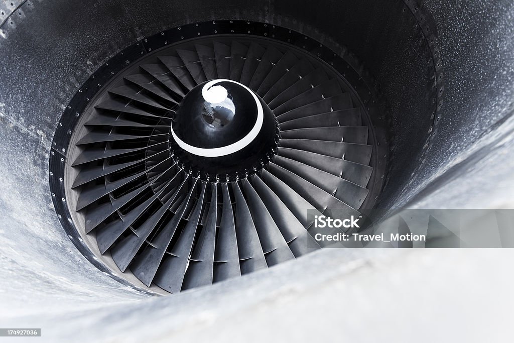 Aircraft jet engine turbine Aerospace Industry Stock Photo