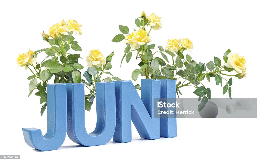 Juni-deutschen Wort für Juni - Lizenzfrei Alphabet Stock-Foto