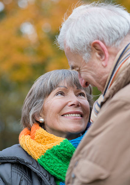 istock Loving senior couple outdoors in autumn 174927258