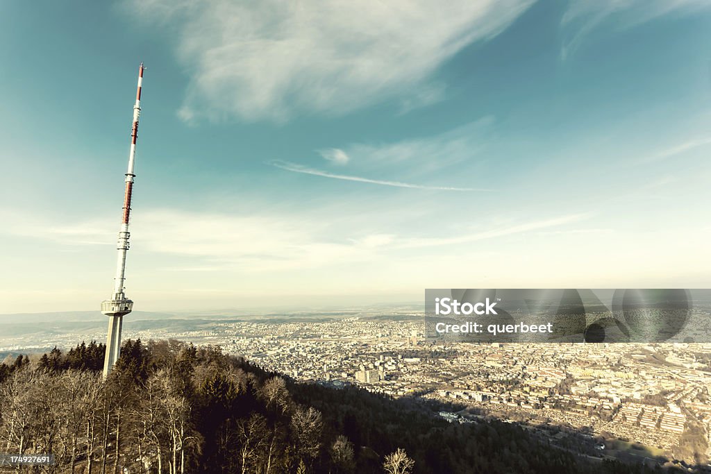 Zürich im Winter - Lizenzfrei Sendeturm Stock-Foto